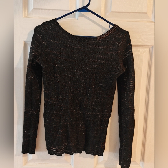 GUESS Sheer Sparkly Thread Sweater XS - Picture 3 of 4